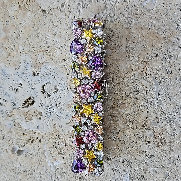 Charles Winston for JTV Sterling Silver & Bella Luce Gemstone Bracelet - Picture 4 of 16